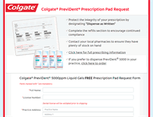 Tablet Screenshot of colgateprevident5000.com